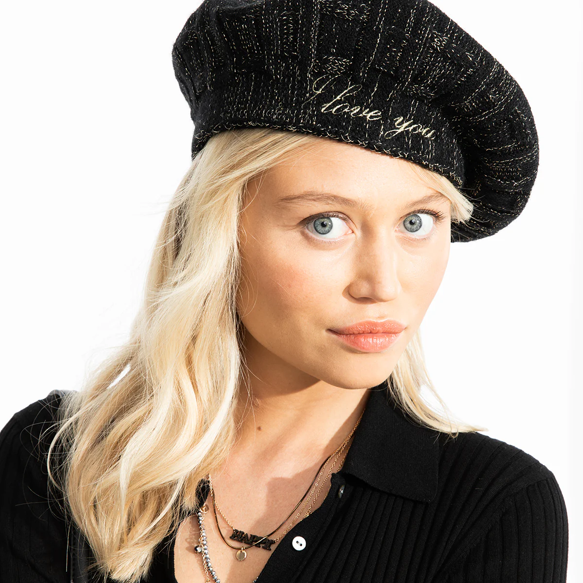 Béret noir en laine Good - Image 2