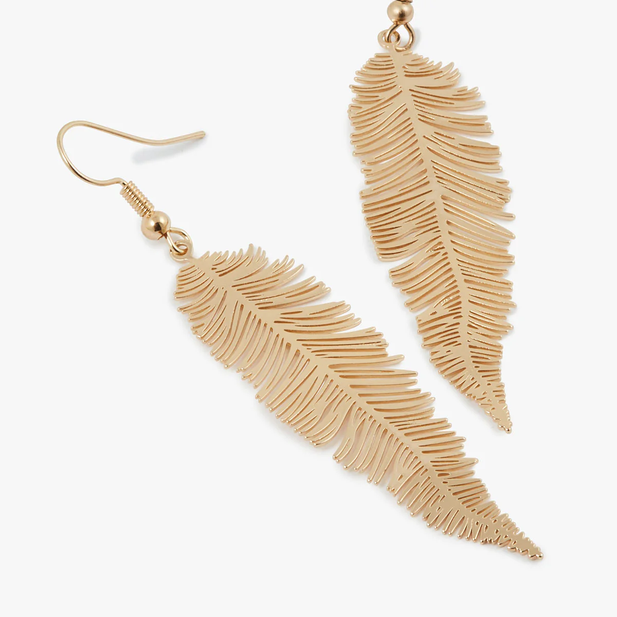 Boucle d'oreille plume filigrane - Image 2