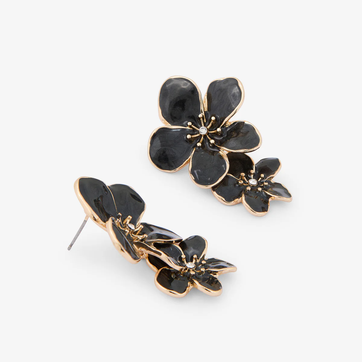 Boucles d'oreilles 3 fleurs Romantique - Image 2