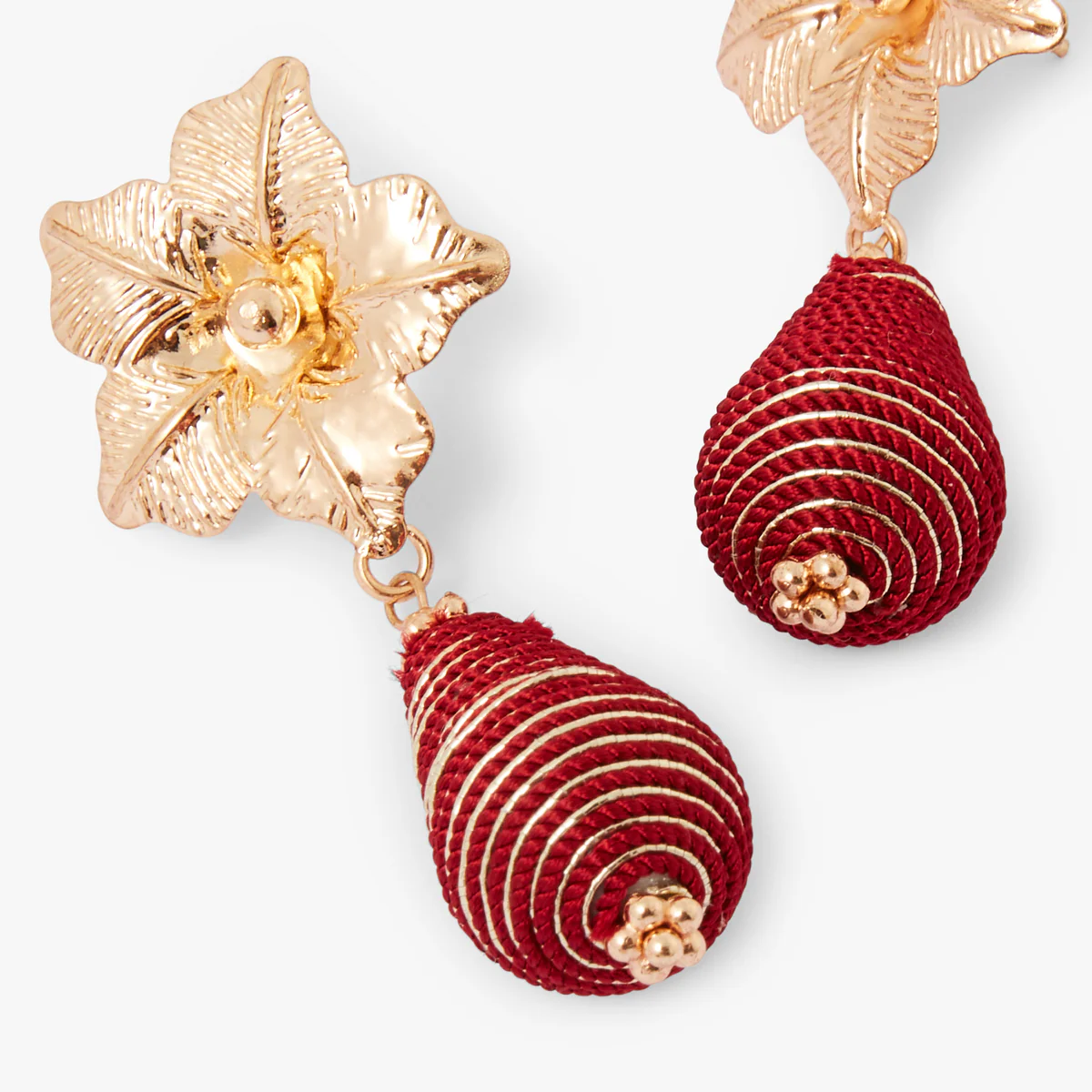 Boucles d'oreilles bordeaux Wonderful Flowers - Image 2