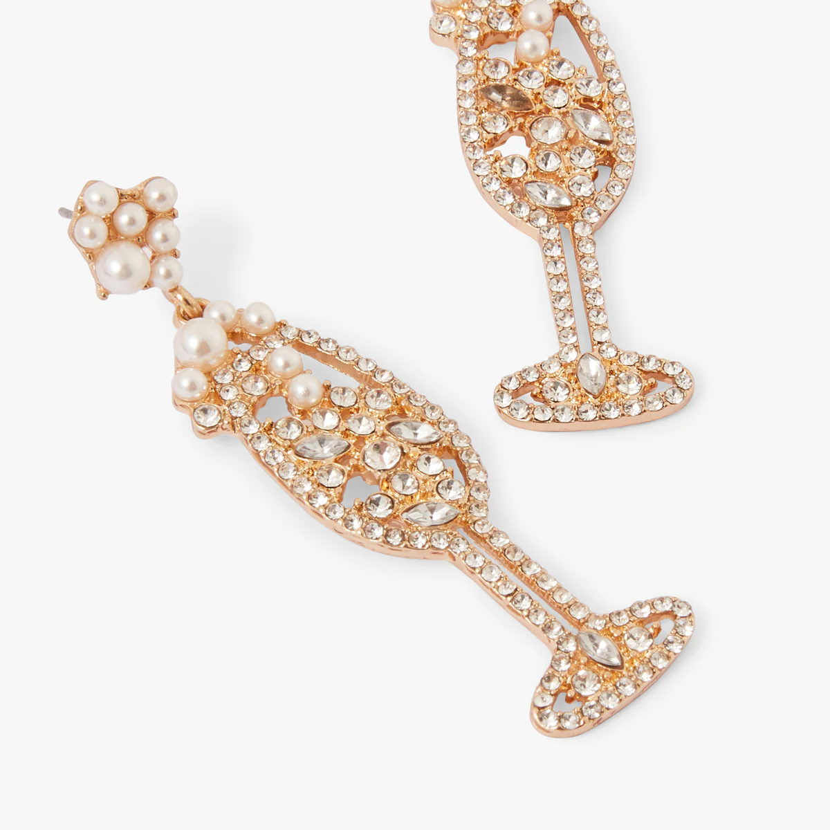 Boucles d'oreilles coupe de champagne Collection Noël - Image 2