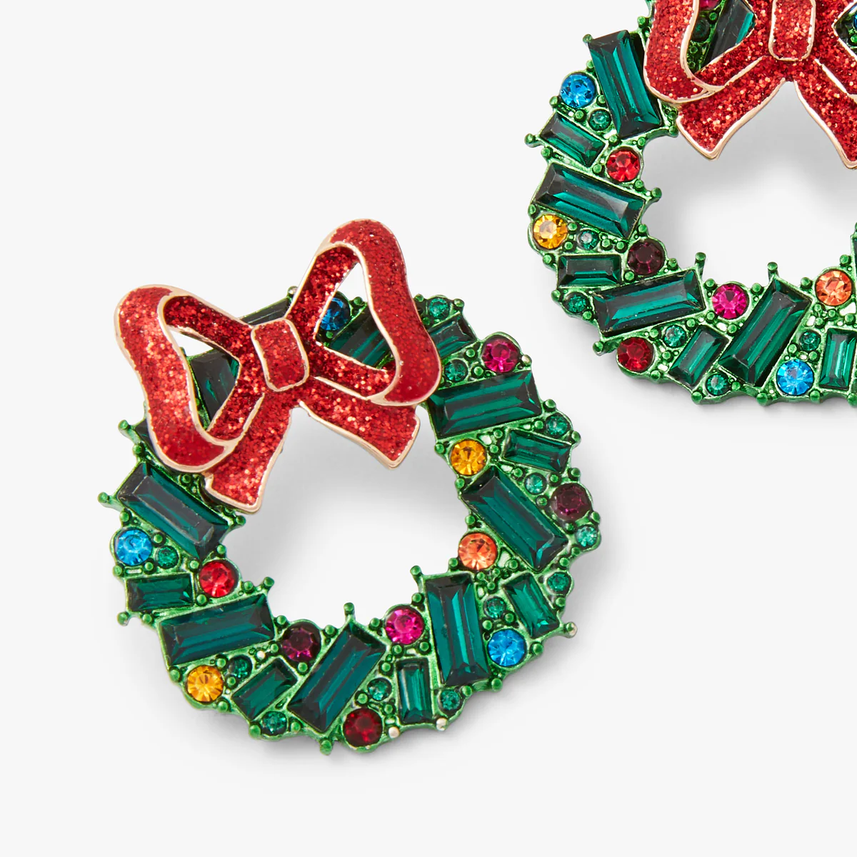 Boucles d'oreilles couronne de houx Collection Noël - Image 2