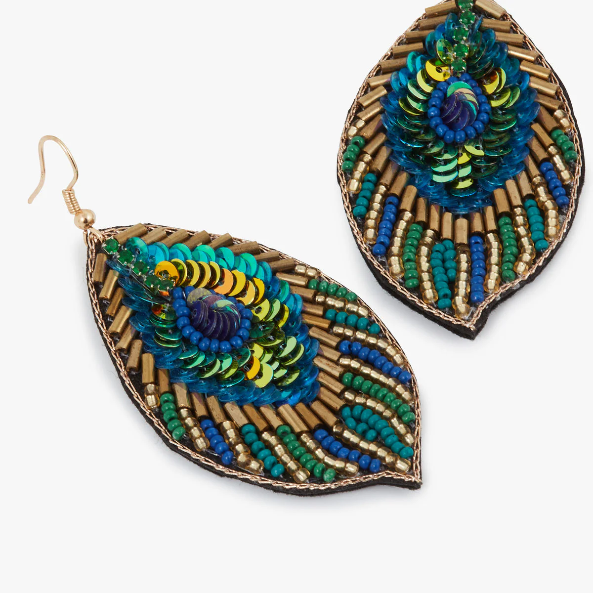 Boucles d'oreilles crochet vert - Image 2