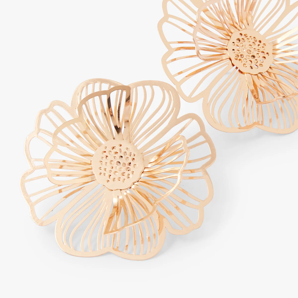 Boucles d'oreilles fleurs filigrane - Image 2
