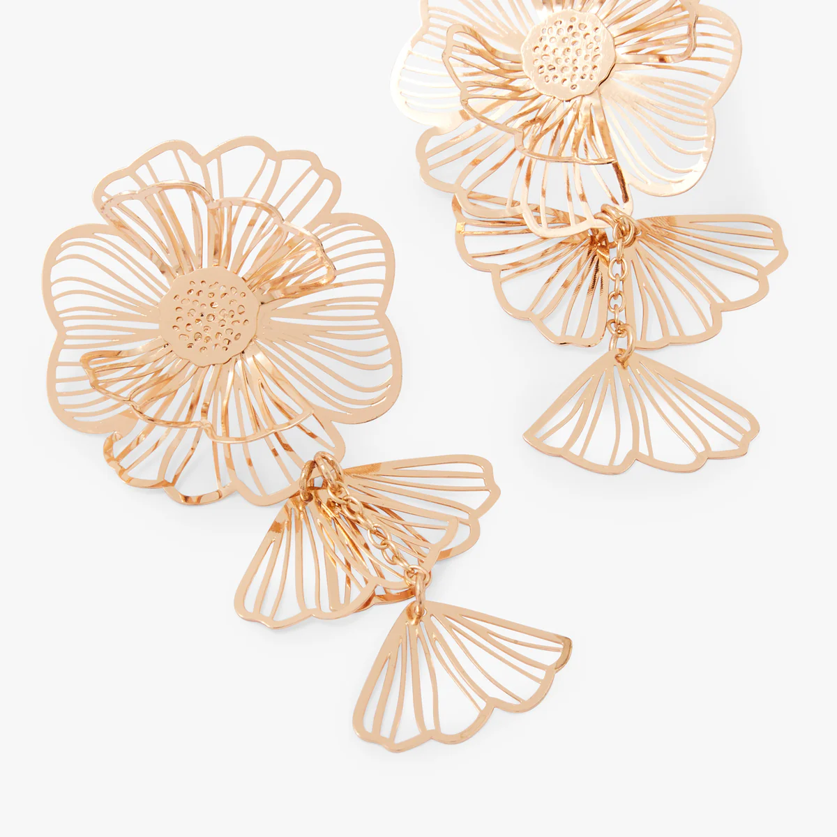 Boucles d'oreilles fleurs pendantes - Image 2