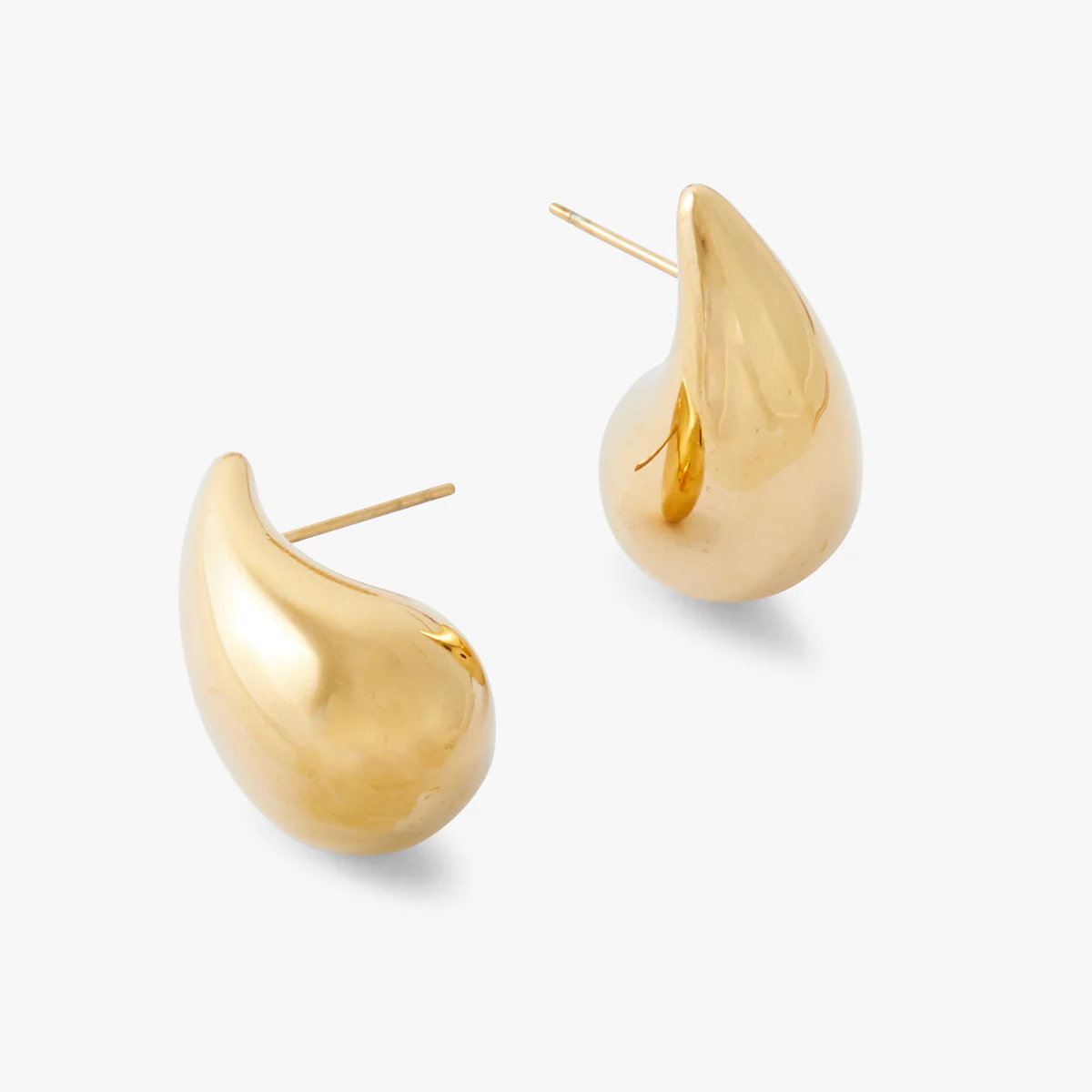 Boucles d'oreilles gouttes dorées Acier - Image 2