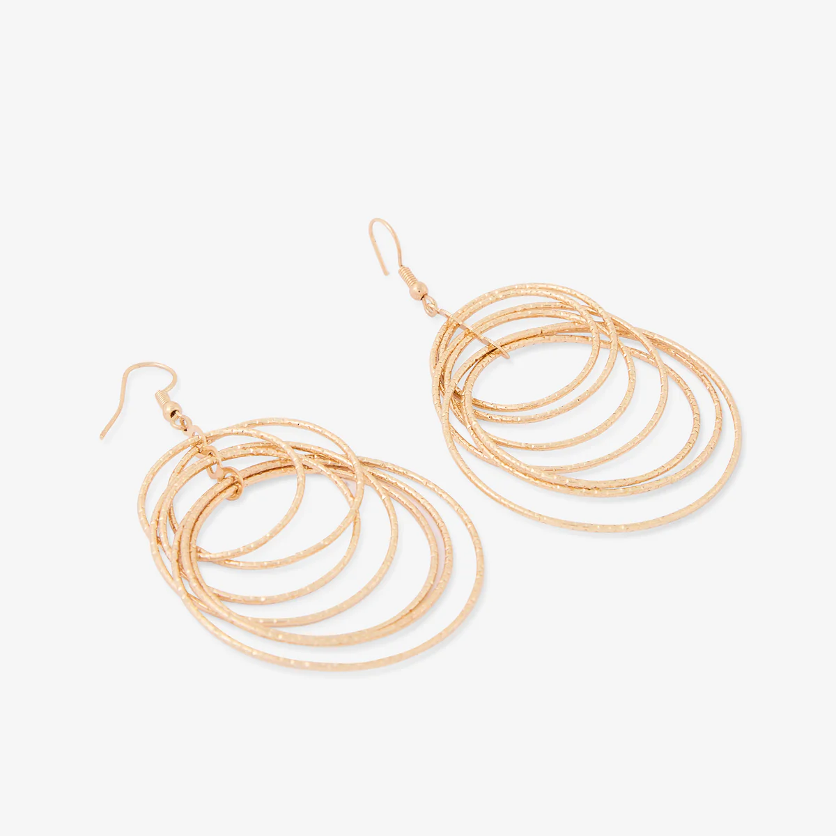 Boucles d'oreilles multi cercles Romantique - Image 2