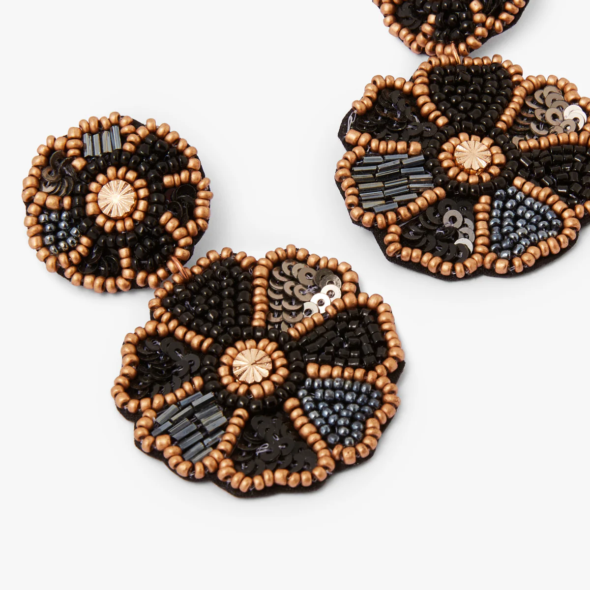 Boucles d'oreilles noir - Image 2