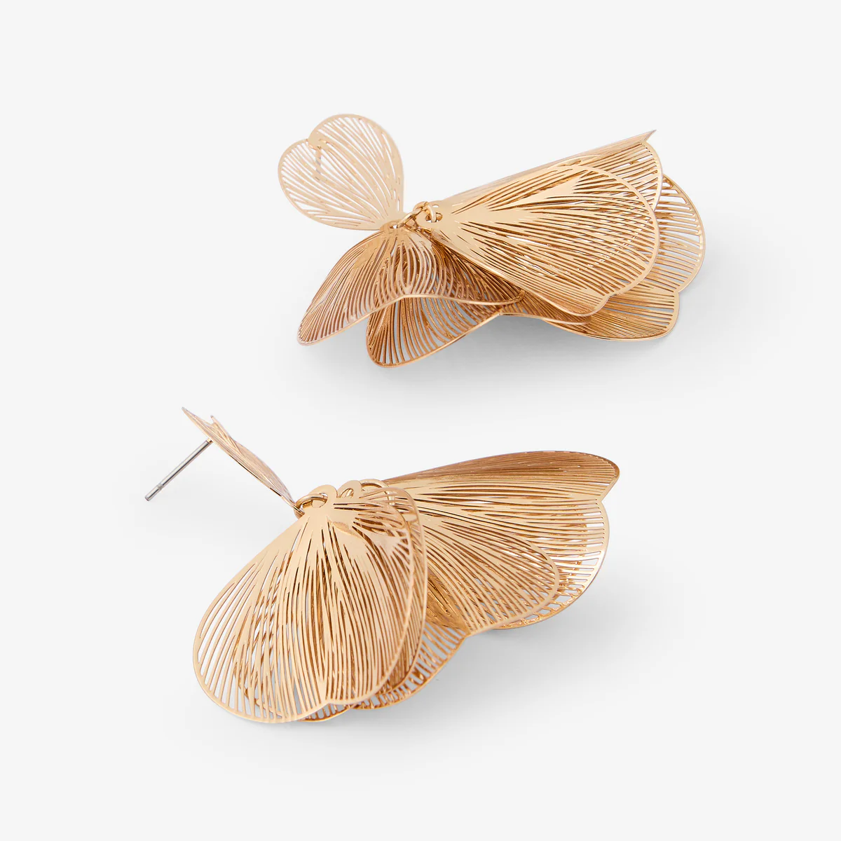 Boucles d'oreilles pétales de fleur en filigrane Romantique - Image 2