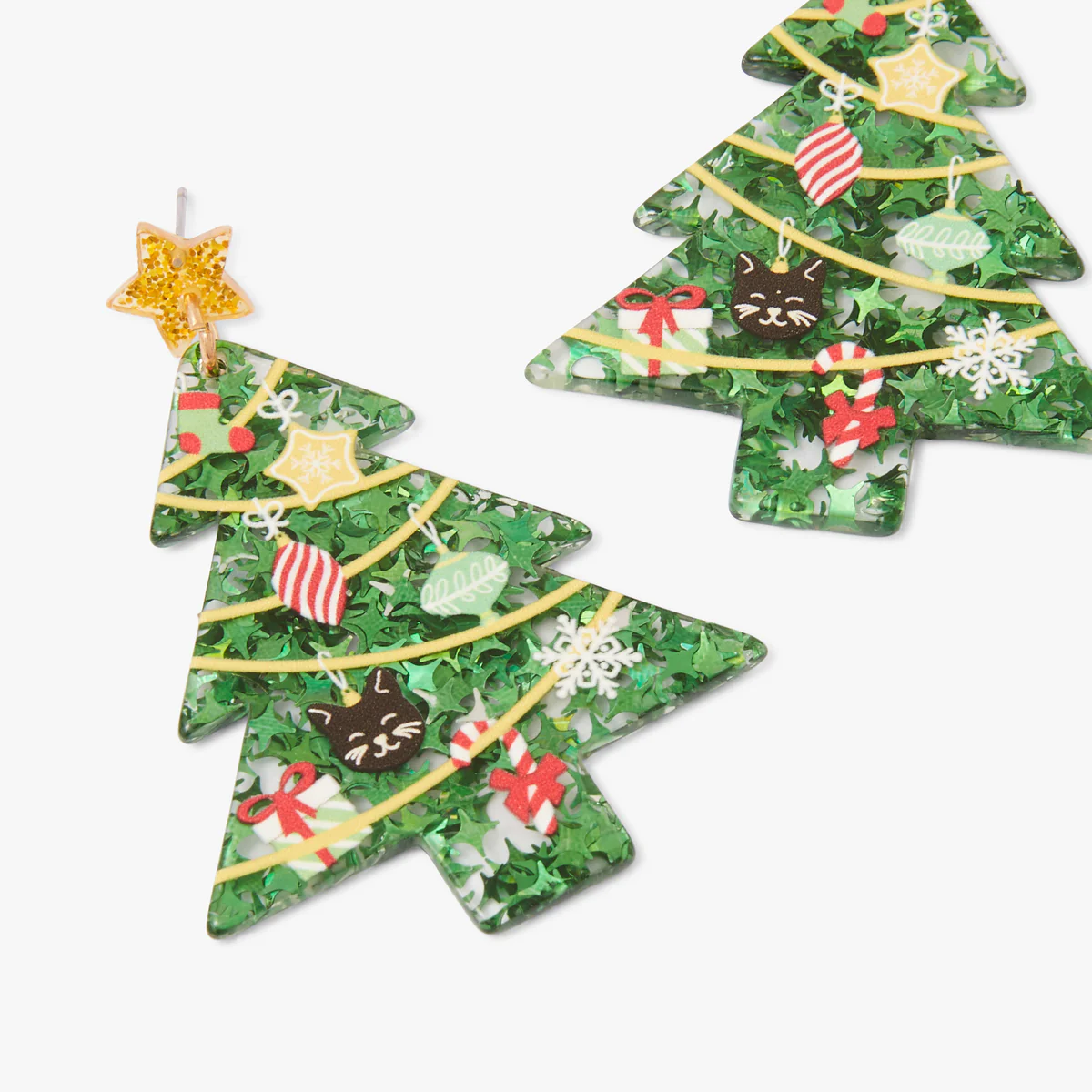Boucles d'oreilles sapin guirlandes Collection Noël - Image 2