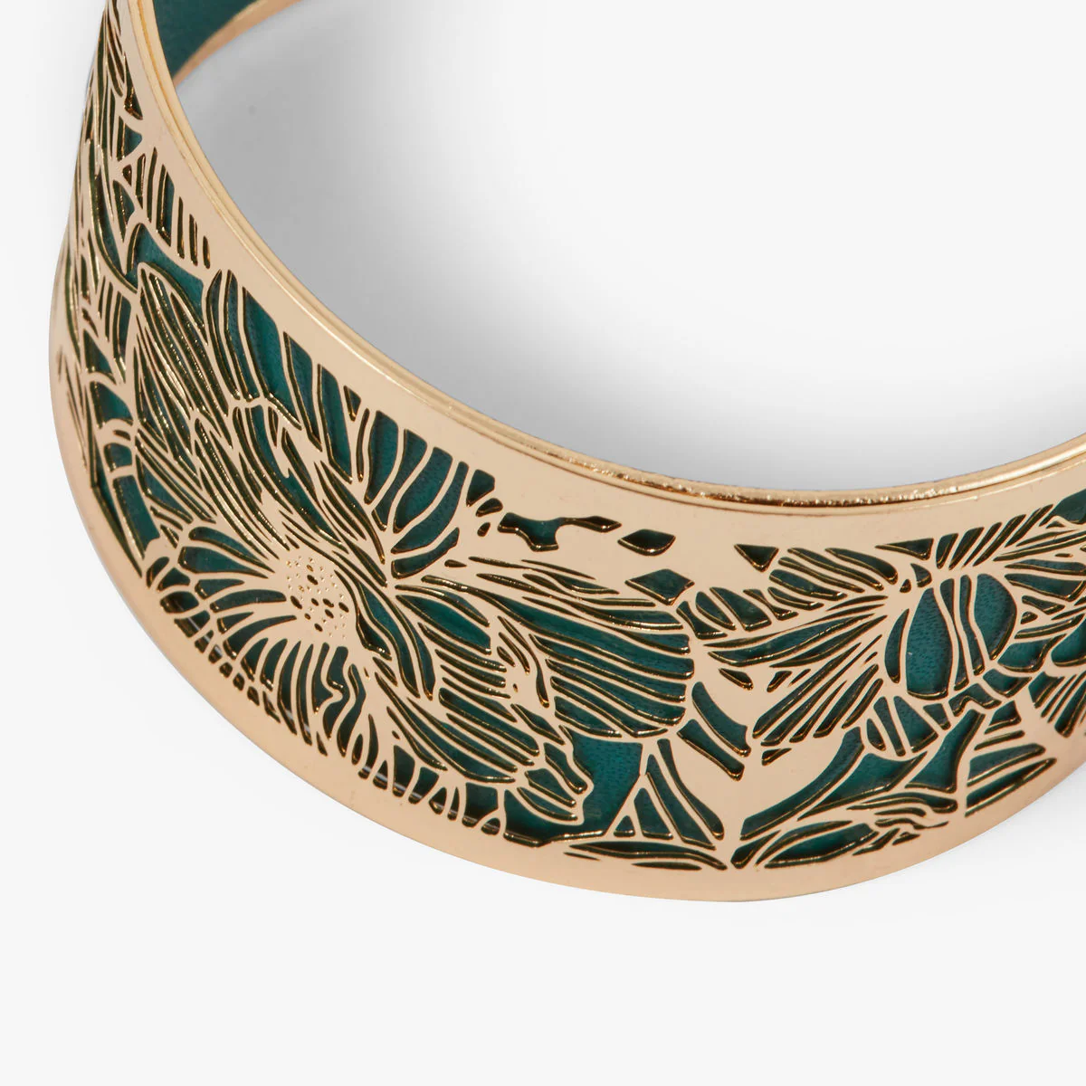 Bracelet manchette verte - Image 2