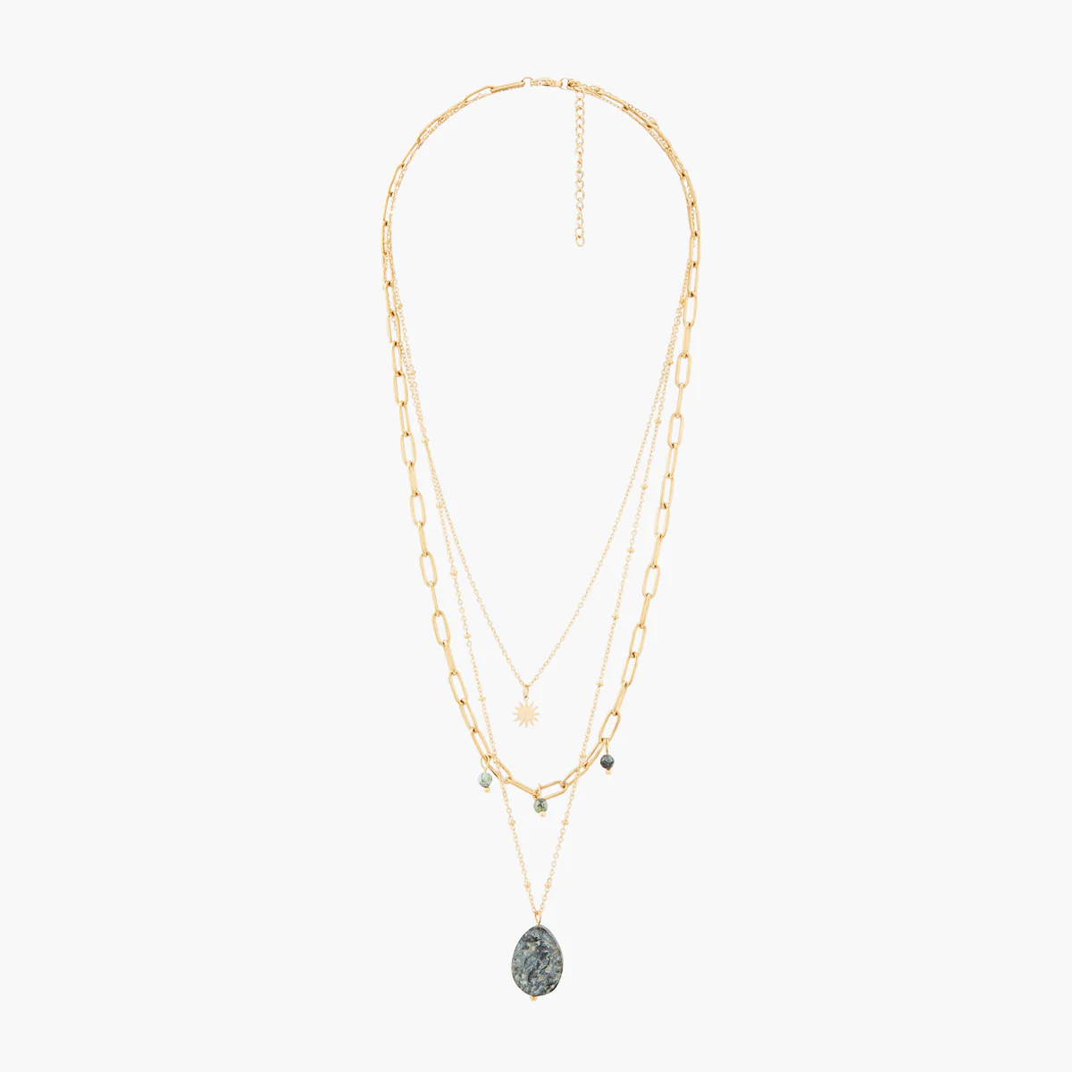 Collier multirang  pampilles Acier inoxydable - Image 2