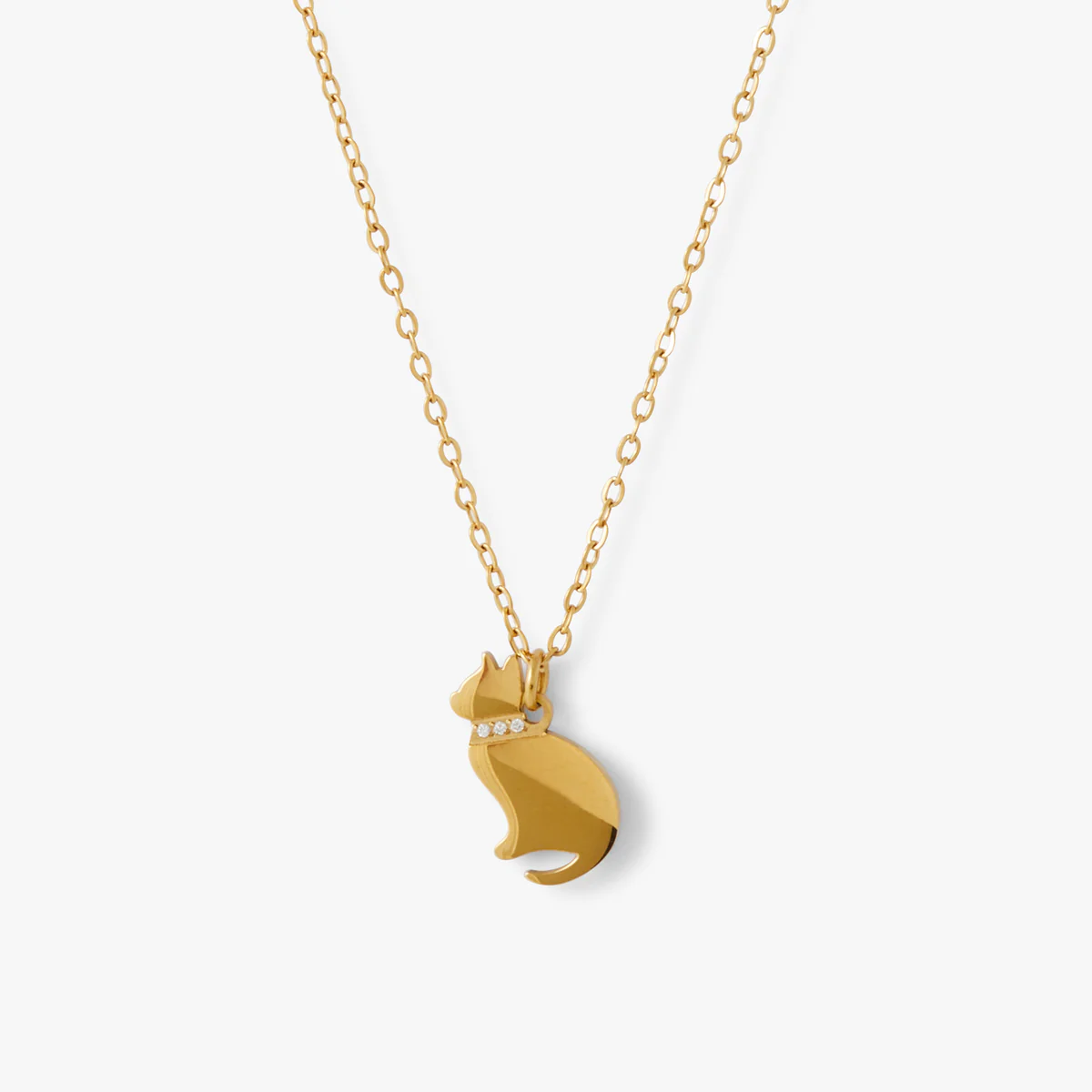 Collier pendentif chat Acier - Image 2