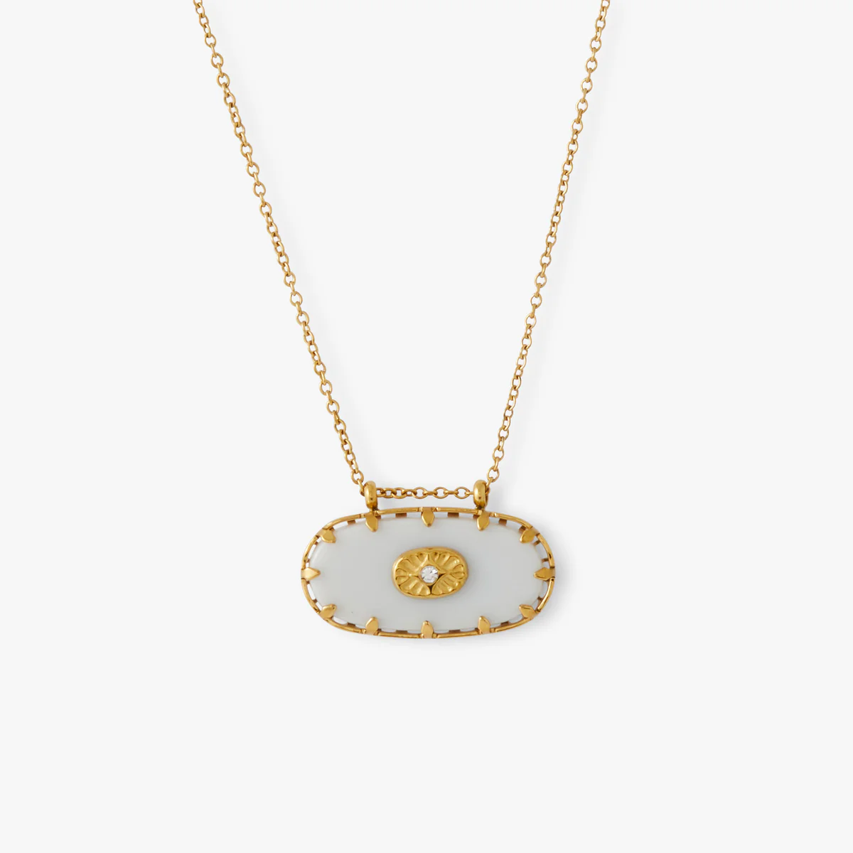 Collier pendentif pierre Acier - Image 2