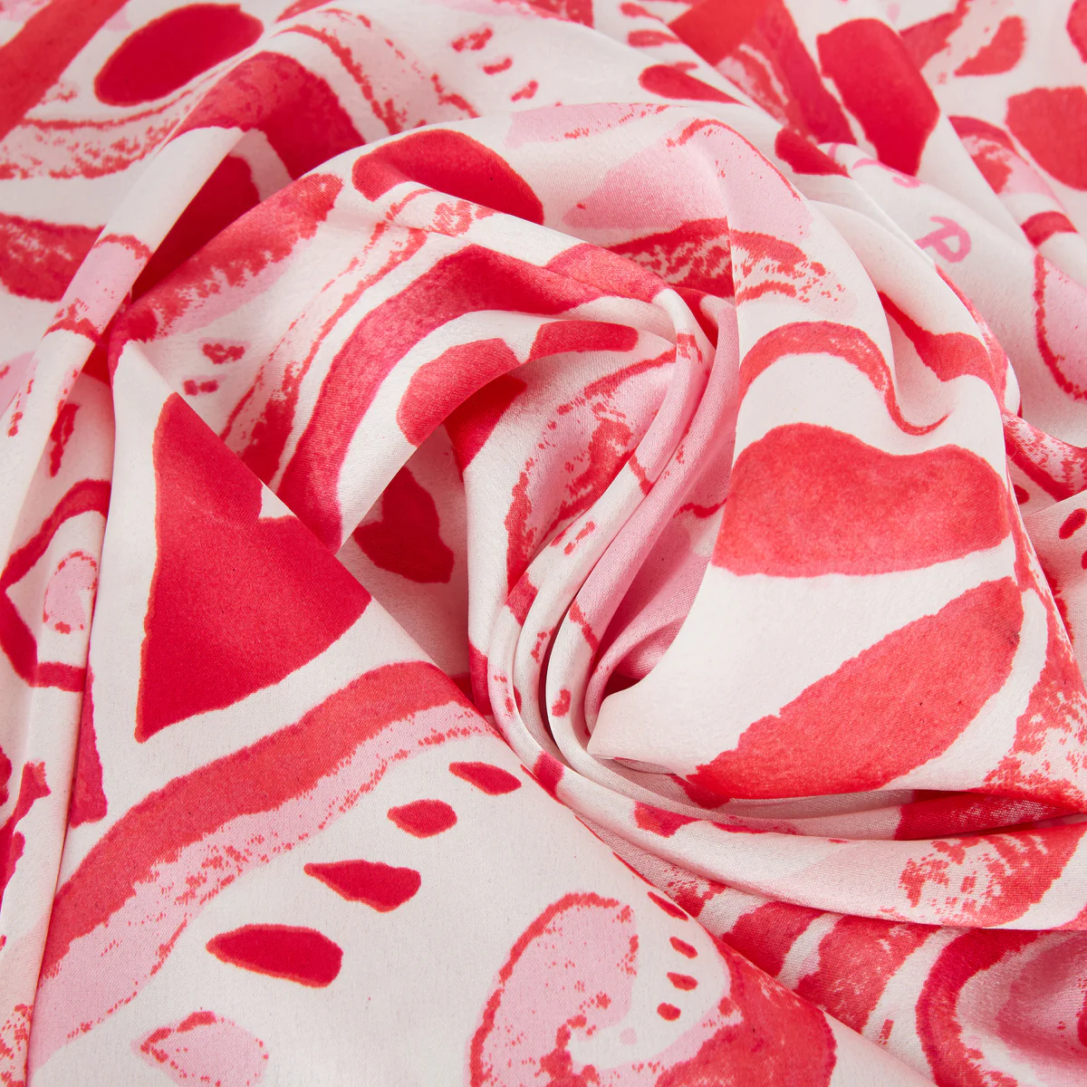 Foulard carré rose Orchydee - Image 3