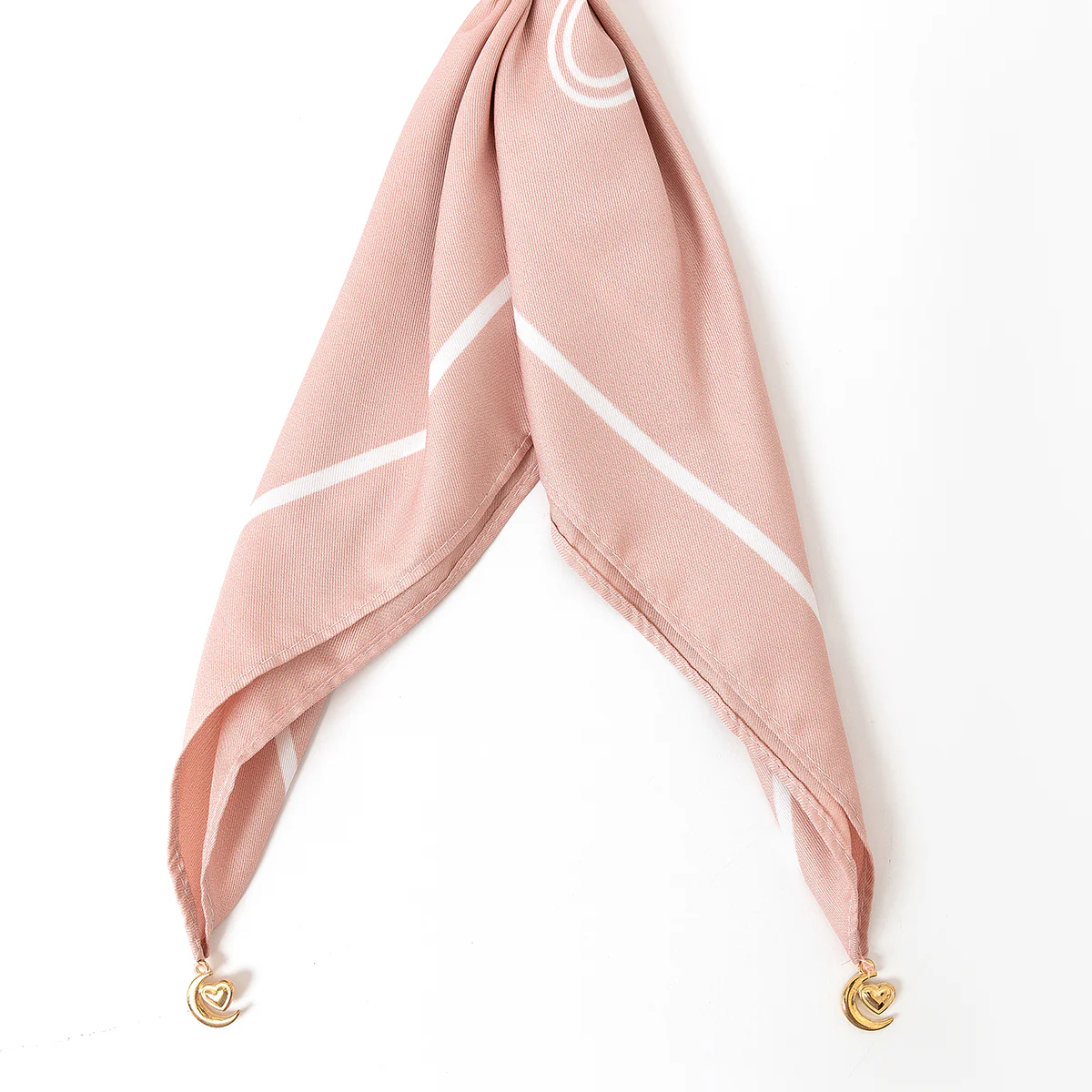 Foulard carré rose Sateen - Image 3