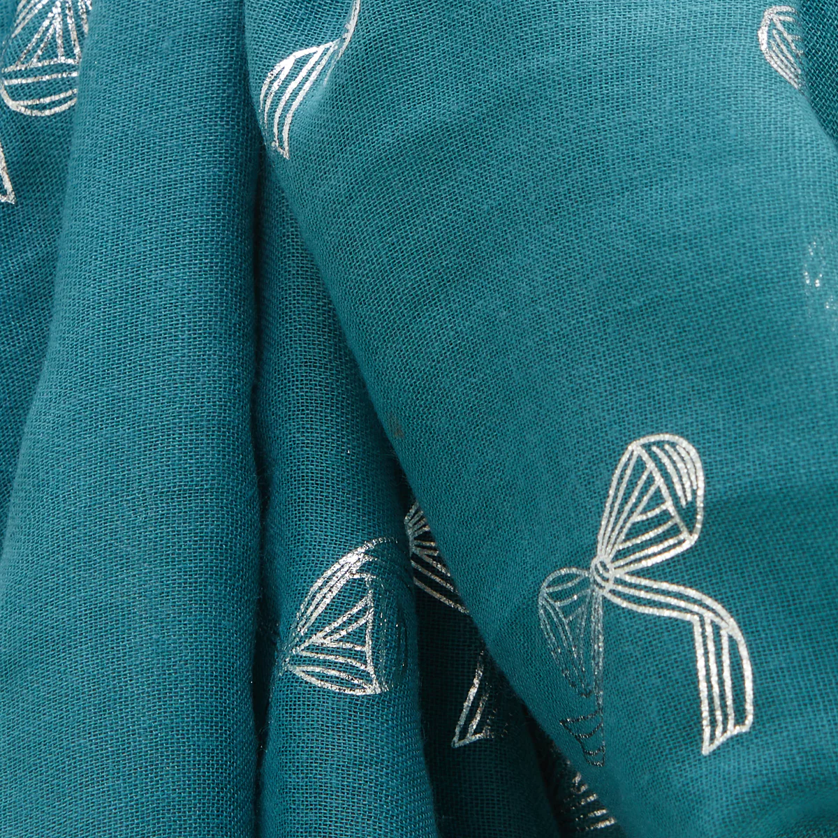 Foulard rectangulaire bleu canard Olivese - Image 3