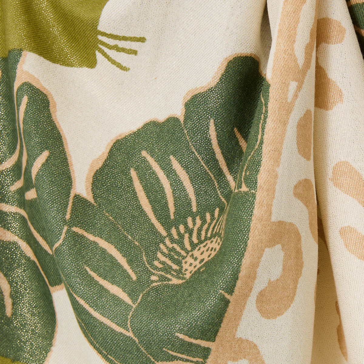 Foulard rectangulaire kaki Rosabella - Image 2
