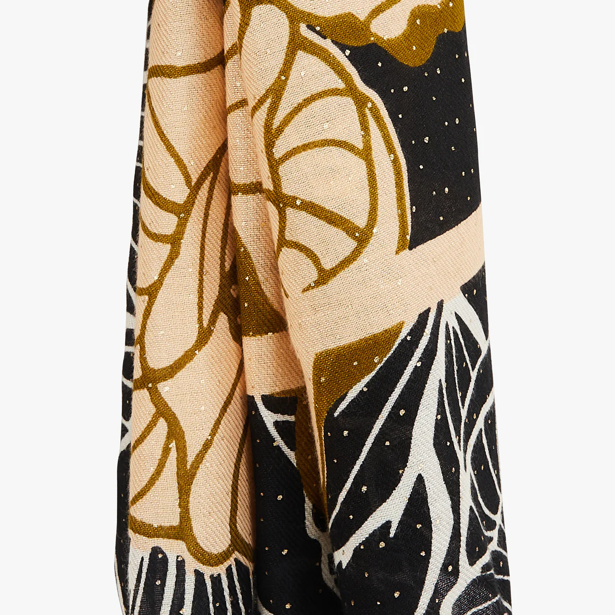 Foulard rectangulaire noir Olmeta - Image 3