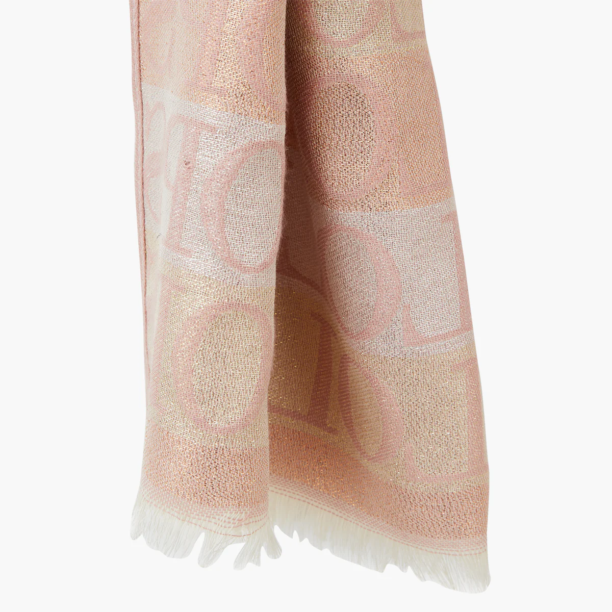 Foulard rectangulaire rose Pepita - Image 2