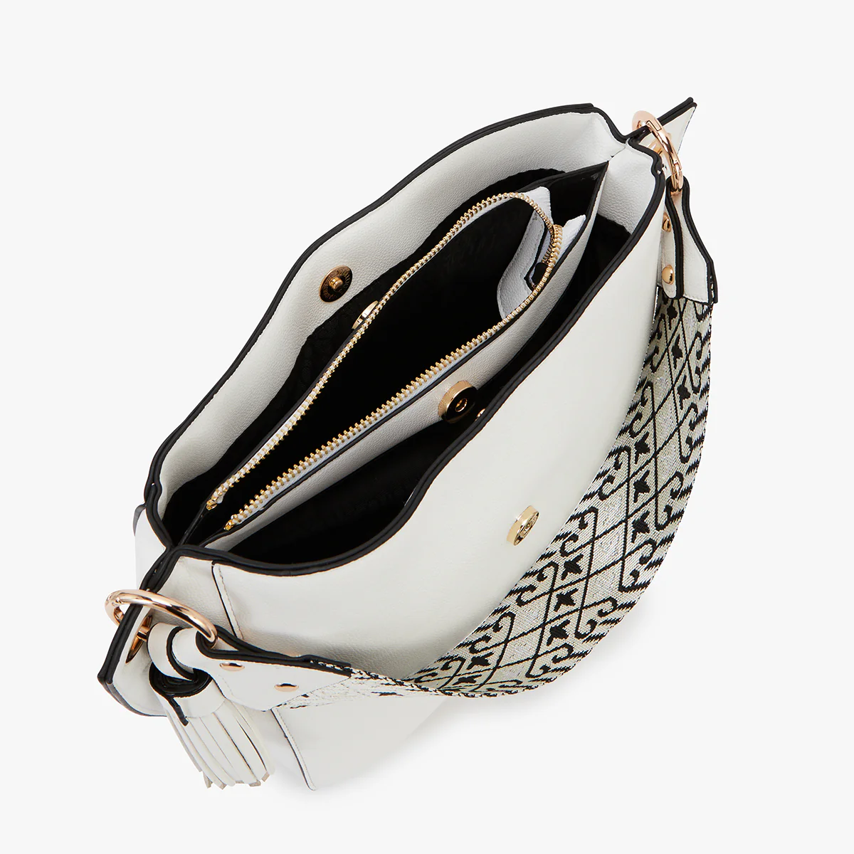 Grand sac hobo blanc Letia - Image 4