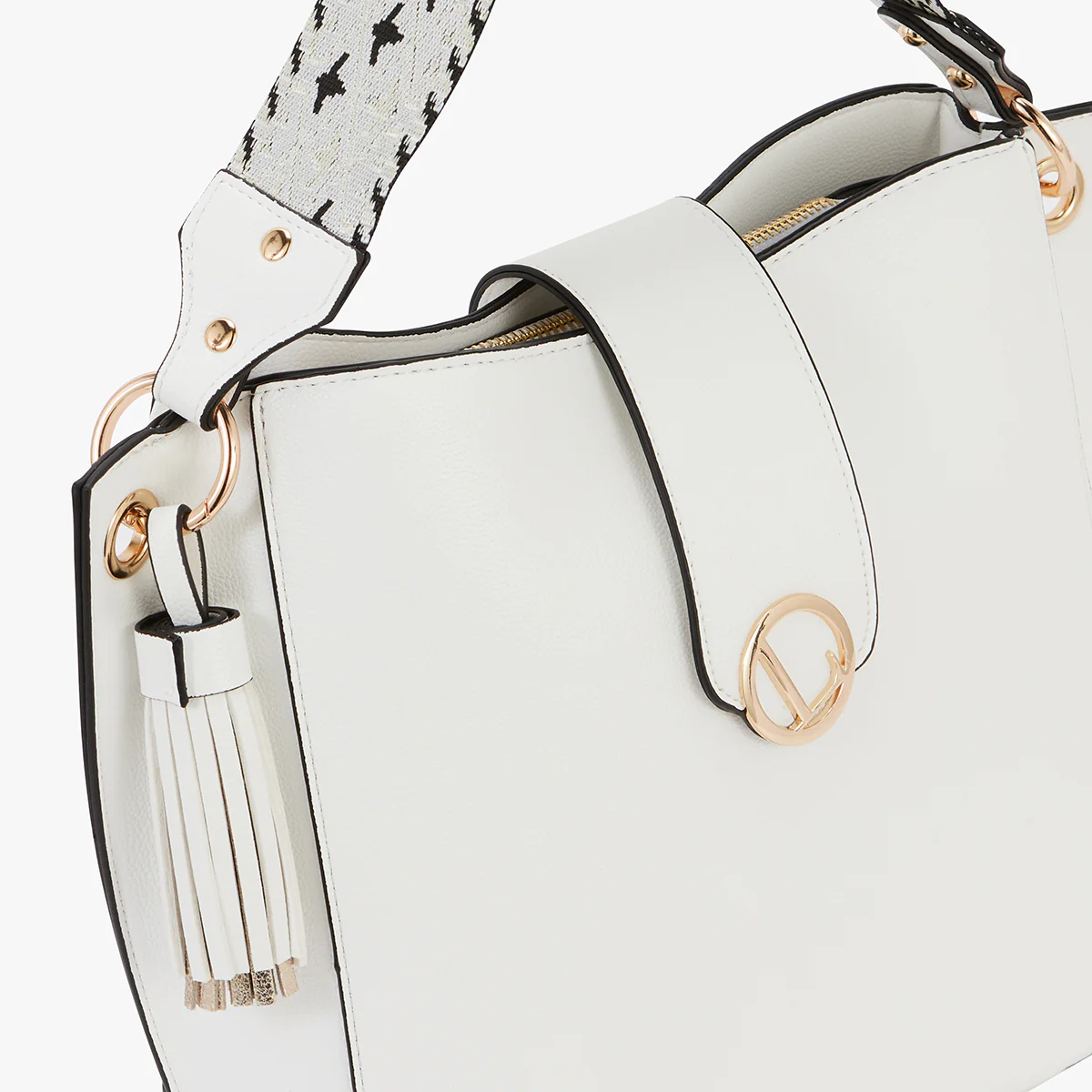 Grand sac hobo blanc Letia - Image 5