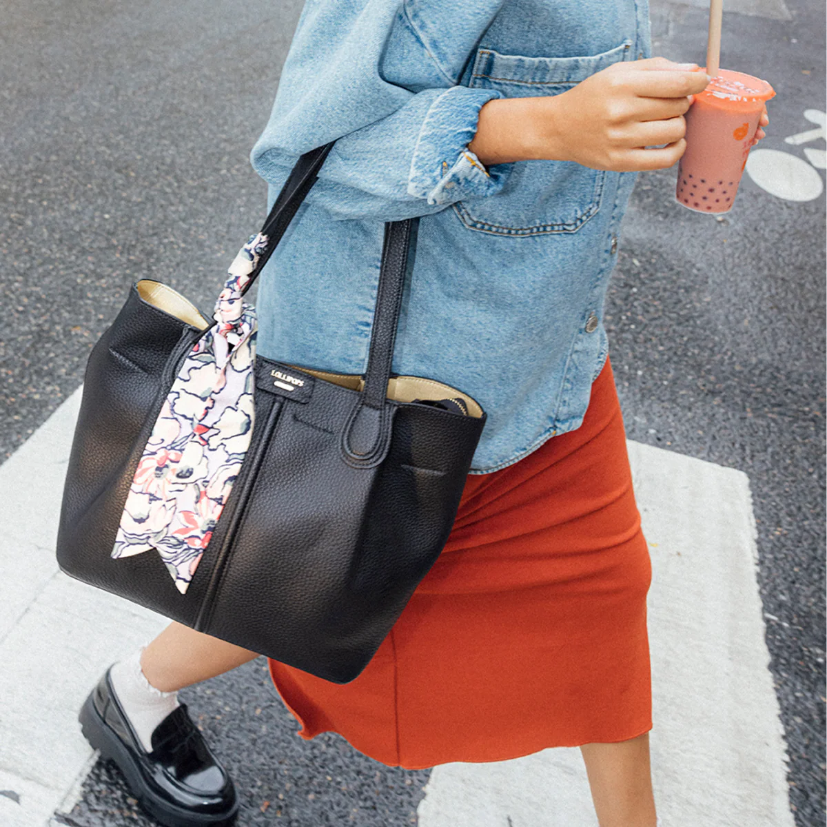 Grand sac multi poches noir Priska - Image 2