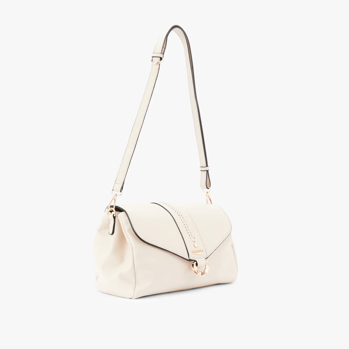 Grand sac porté épaule beige Nicolosi - Image 3