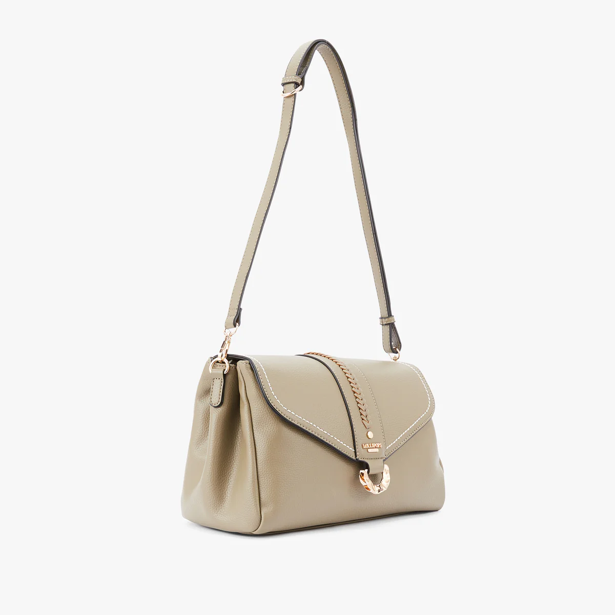 Grand sac porté épaule kaki Nicolosi - Image 3