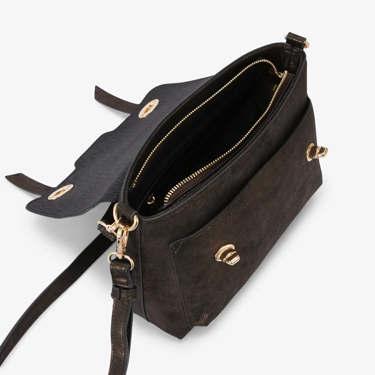 Grand sac porté épaule marron Roselyne - Image 4