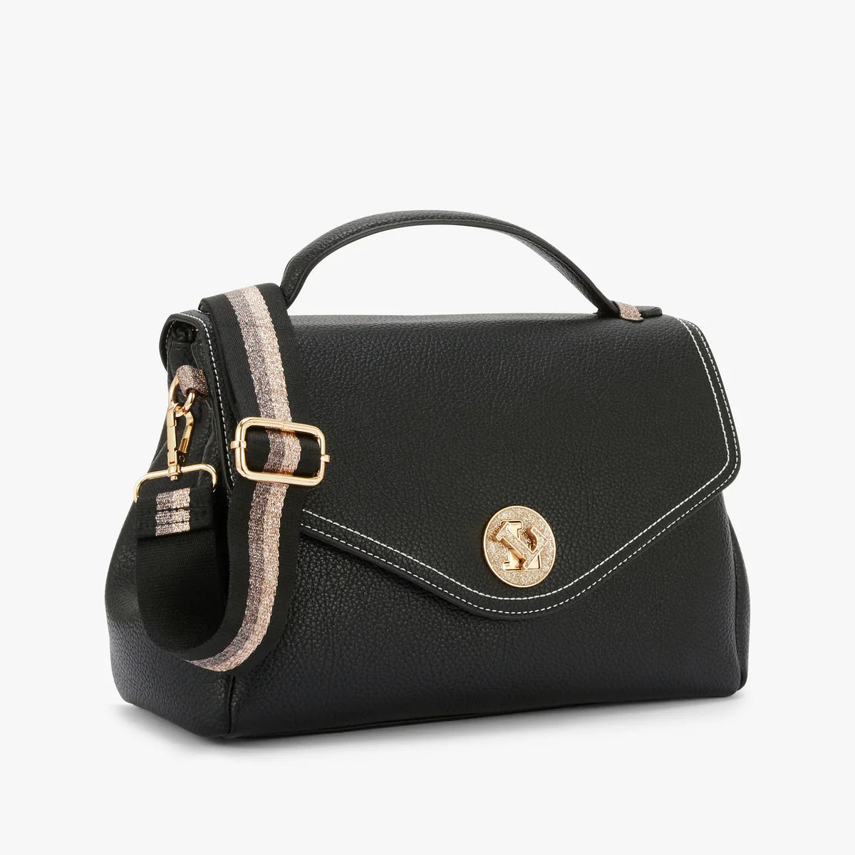 Grand sac porté épaule noir Obita - Image 3