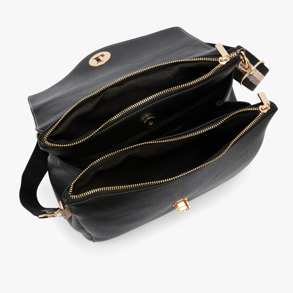Grand sac porté épaule noir Obita - Image 4