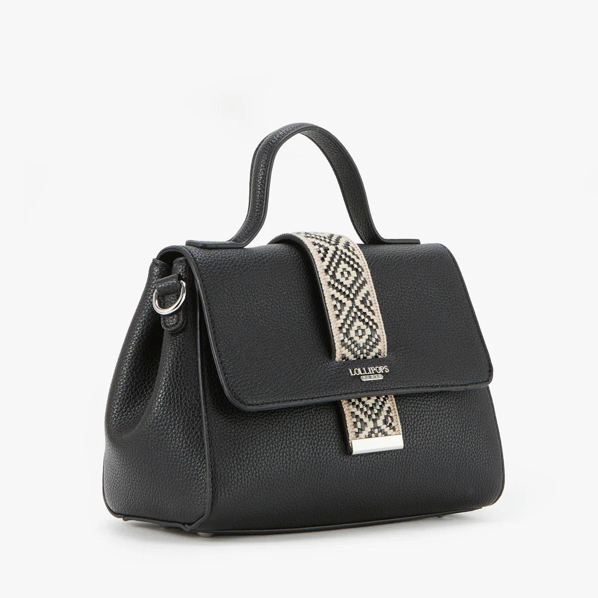Grand sac porté épaule noir Pema - Image 3