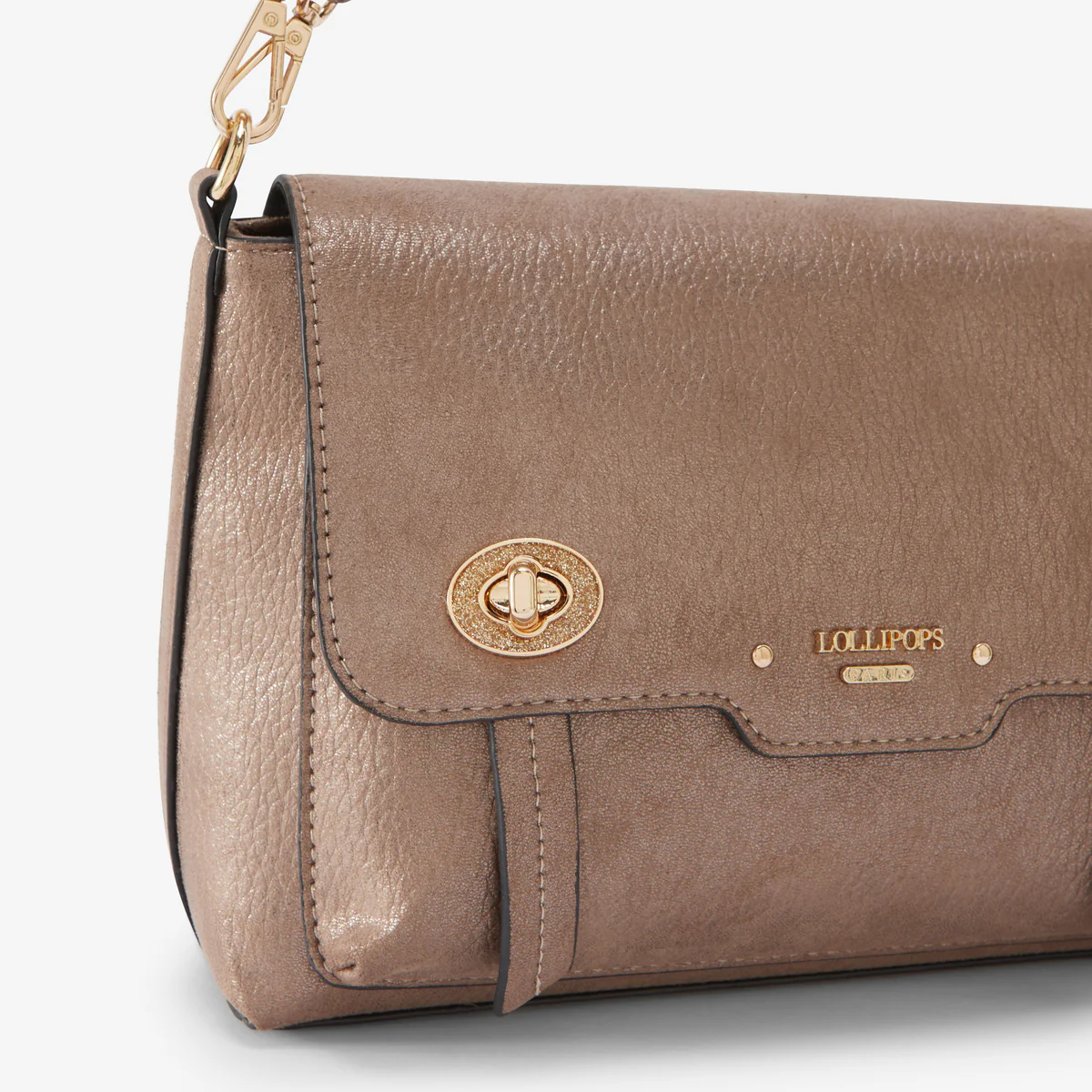 Grand sac porté épaule taupe Roselyne - Image 5