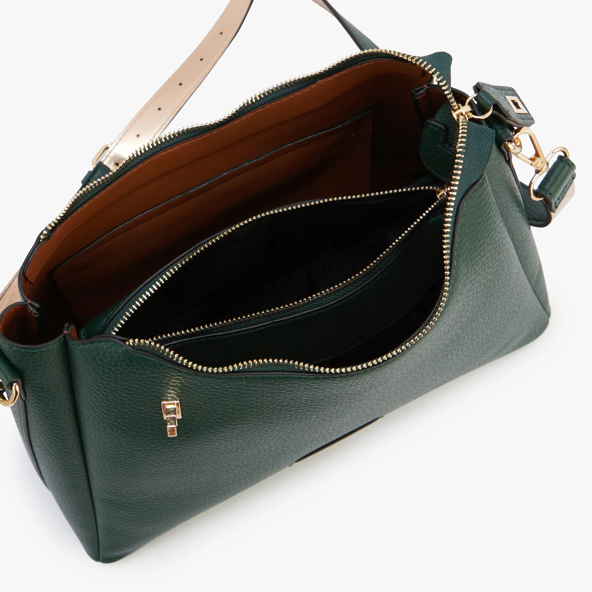 Grand sac porté épaule vert Orin - Image 4