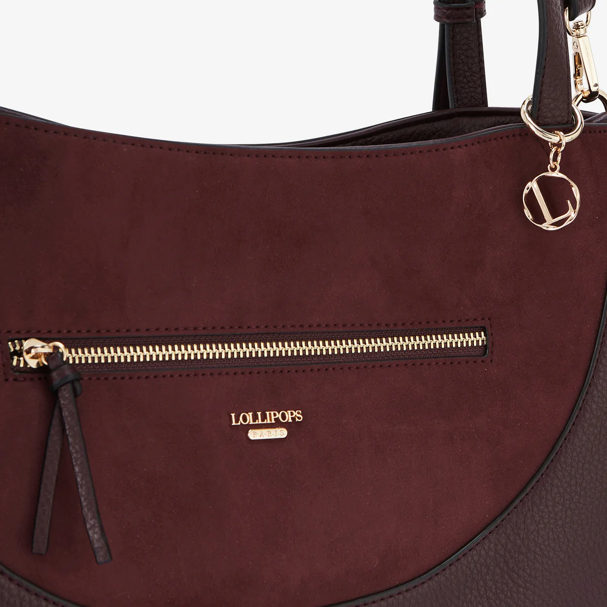 Grand sac shopper bordeaux Raven - Image 6