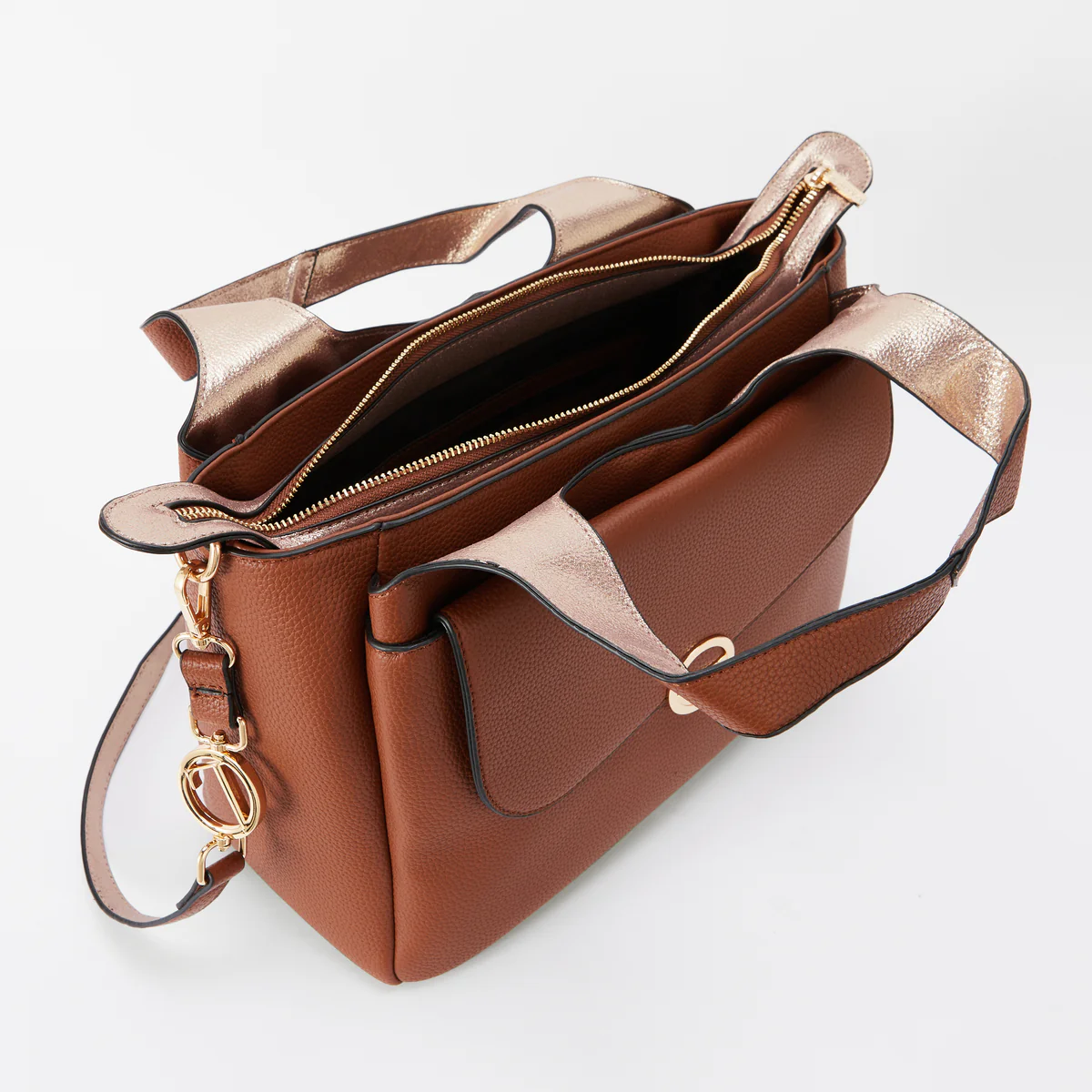 Grand sac shopper camel Romana - Image 5