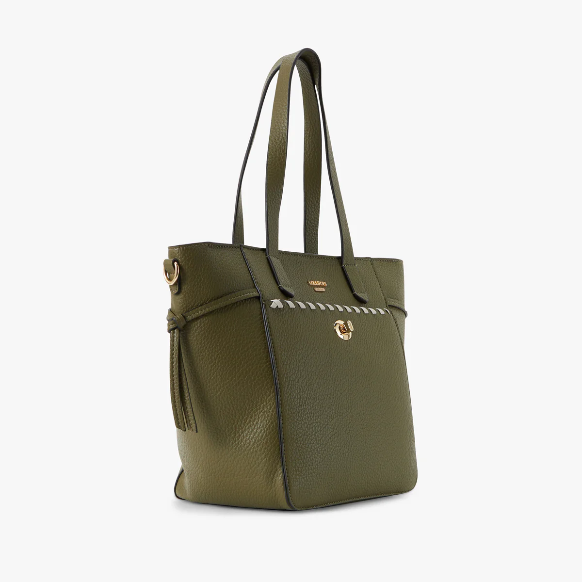 Grand sac shopper kaki Pivoine - Image 3