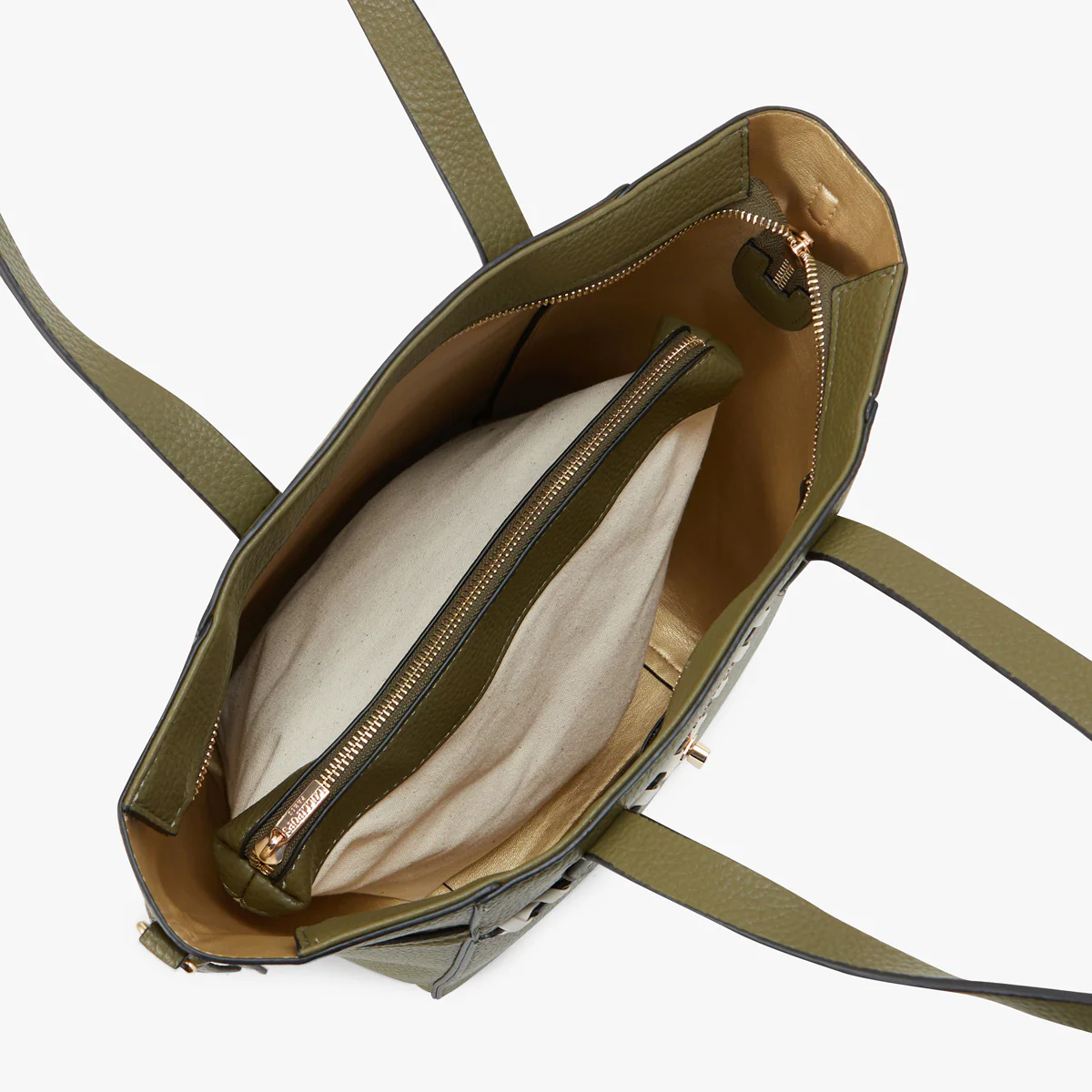 Grand sac shopper kaki Pivoine - Image 4