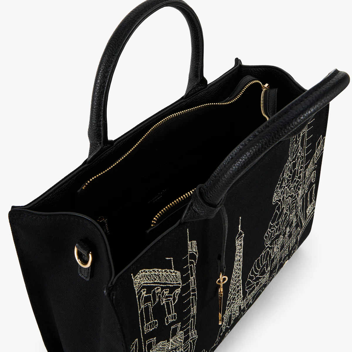 Grand sac shopper noir Pierette - Image 6