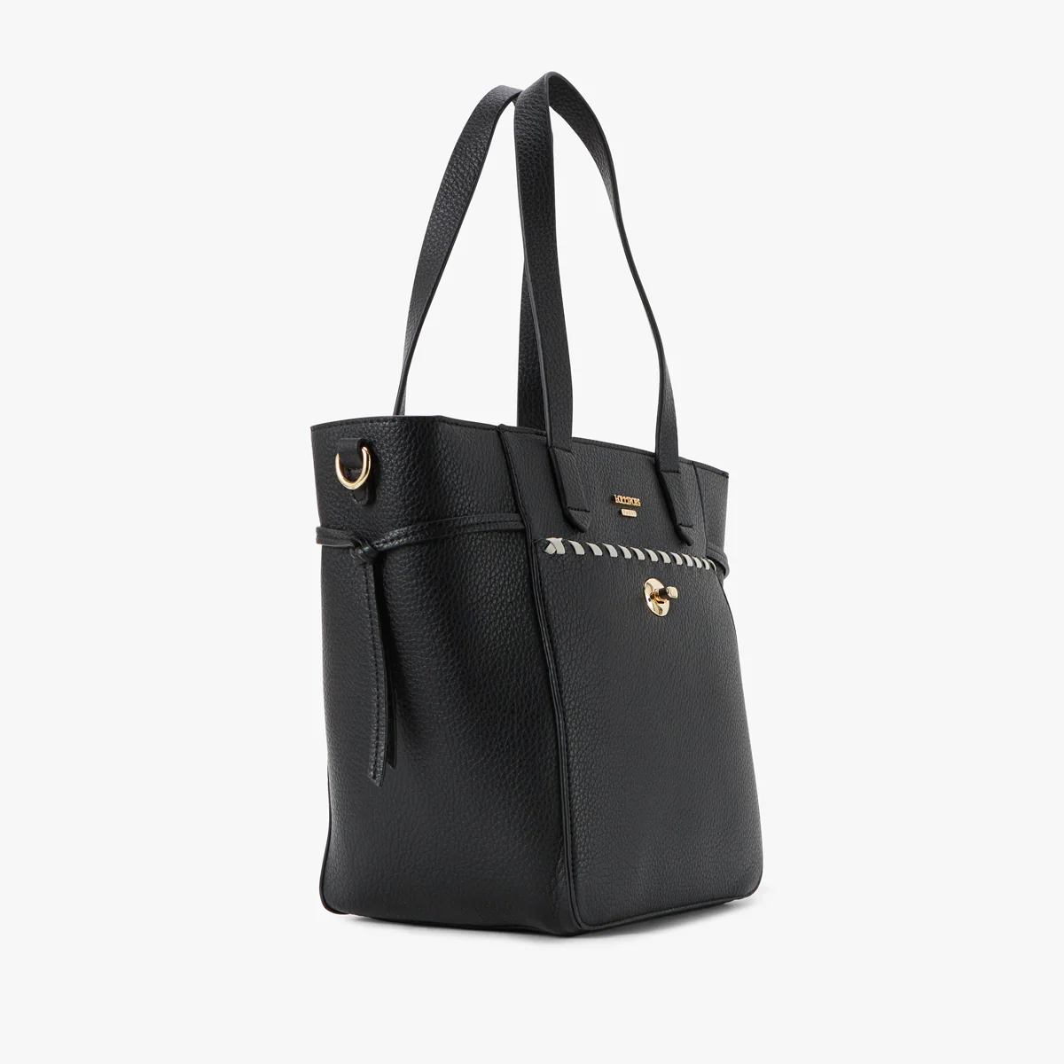 Grand sac shopper noir Pivoine - Image 3