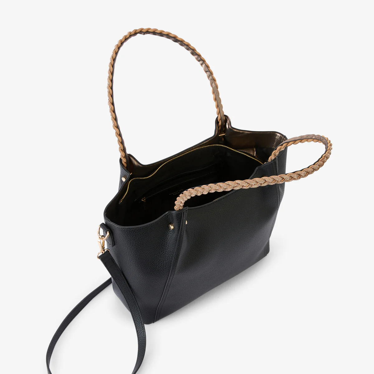 Grand sac shopper noir Rocapina - Image 5
