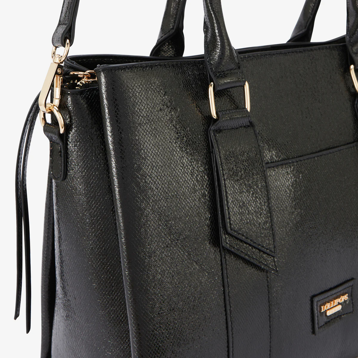 Grand sac shopper noir Romane - Image 5