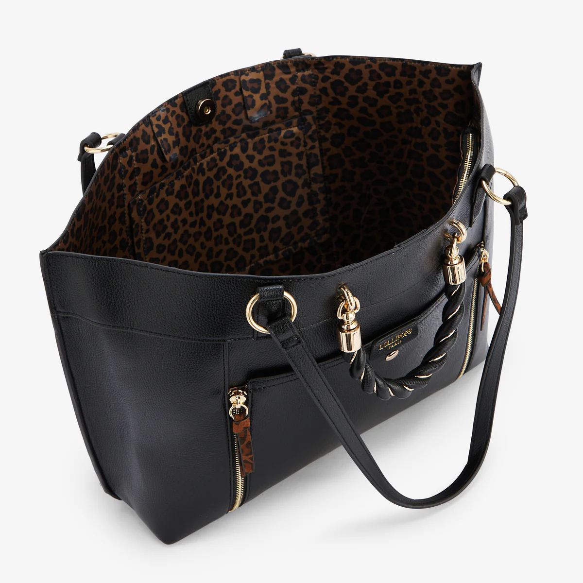 Grand sac shopper noir Rosazia - Image 4