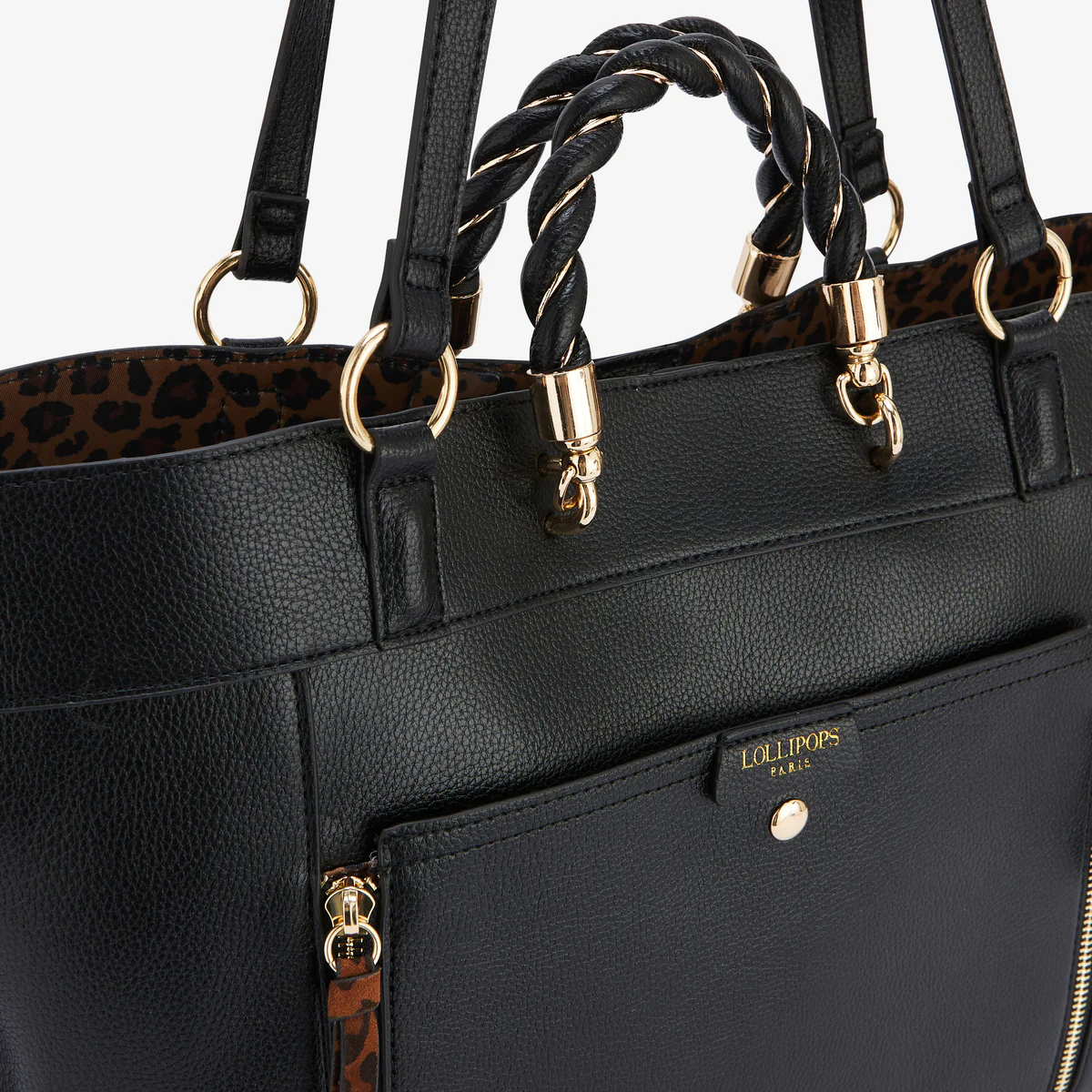 Grand sac shopper noir Rosazia - Image 5