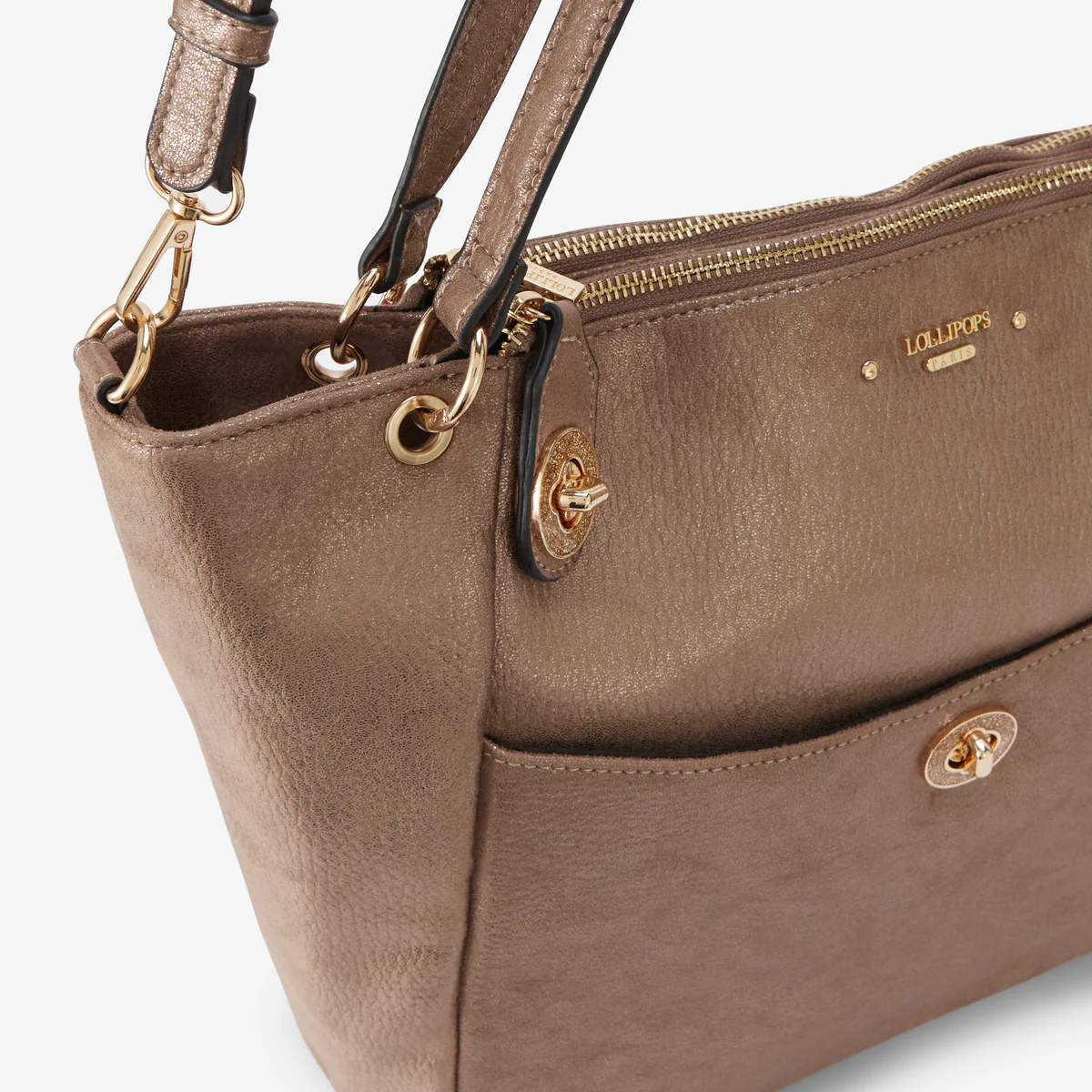 Grand sac shopper taupe Roselyne - Image 5