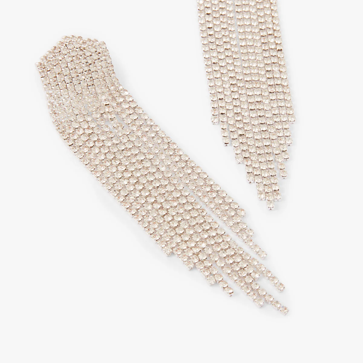 Longues boucles d'oreilles chaînes strassées Collection Noël - Image 2