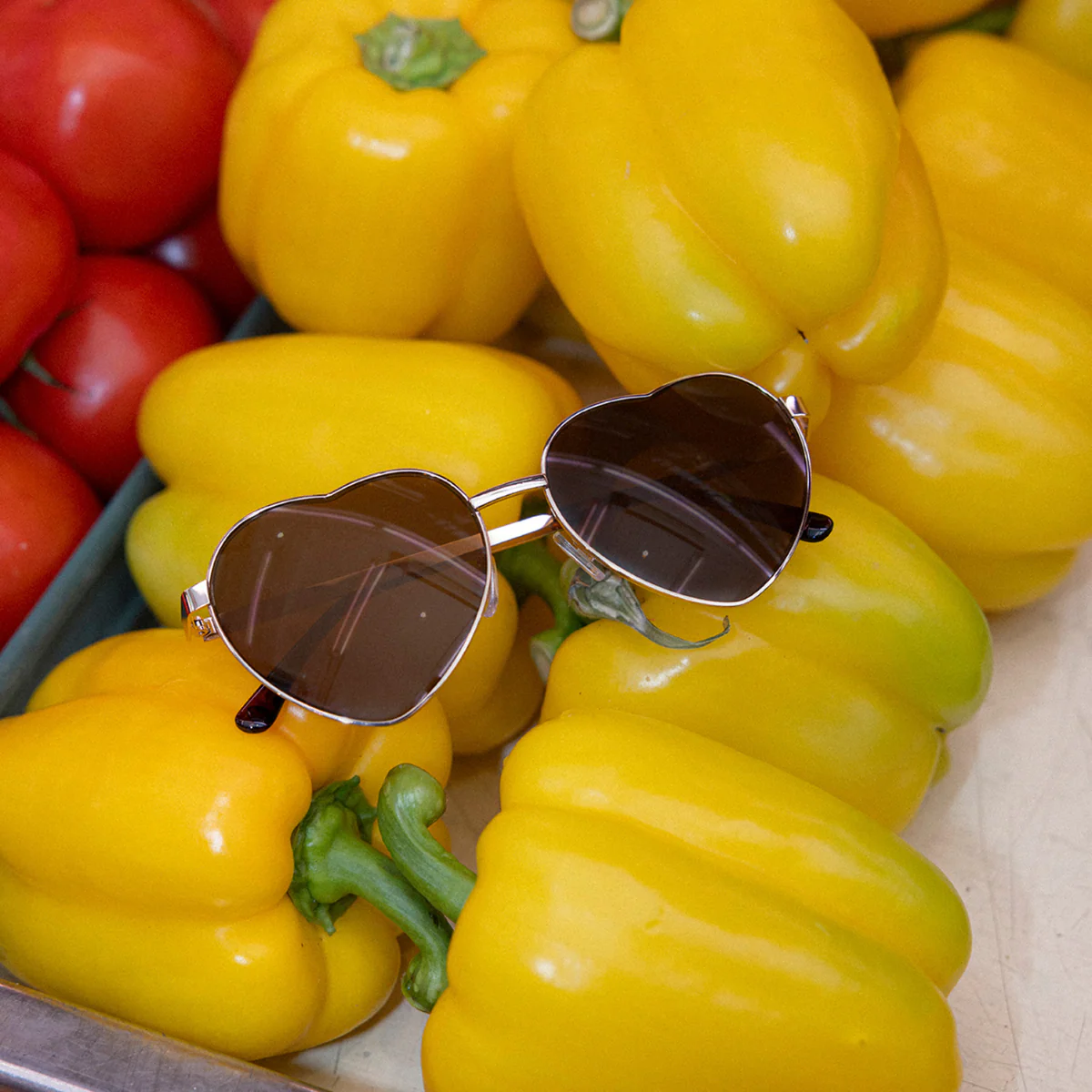 Lunettes de soleil forme cœur - Image 2