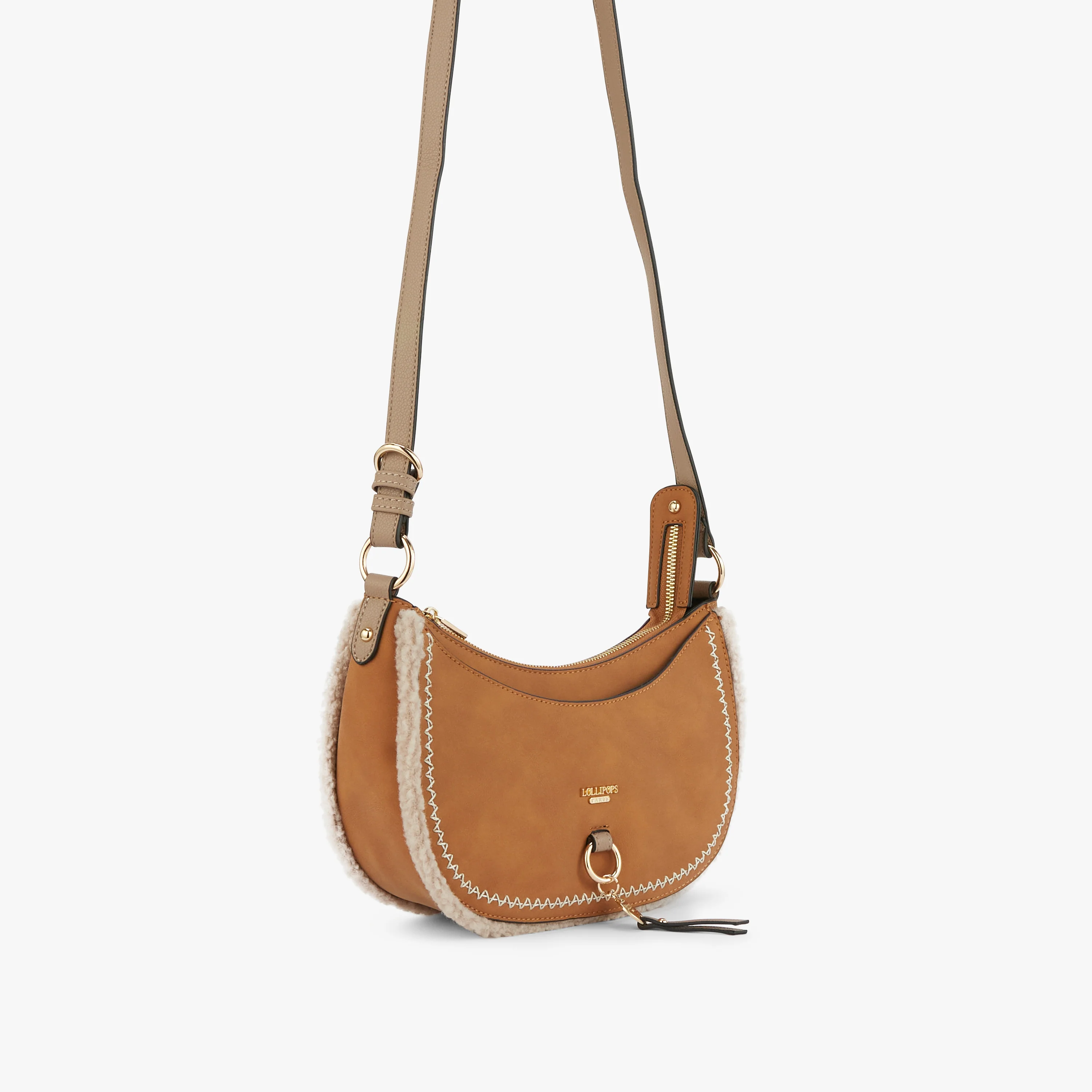 Petit sac bandoulière beige Manduria - Image 3