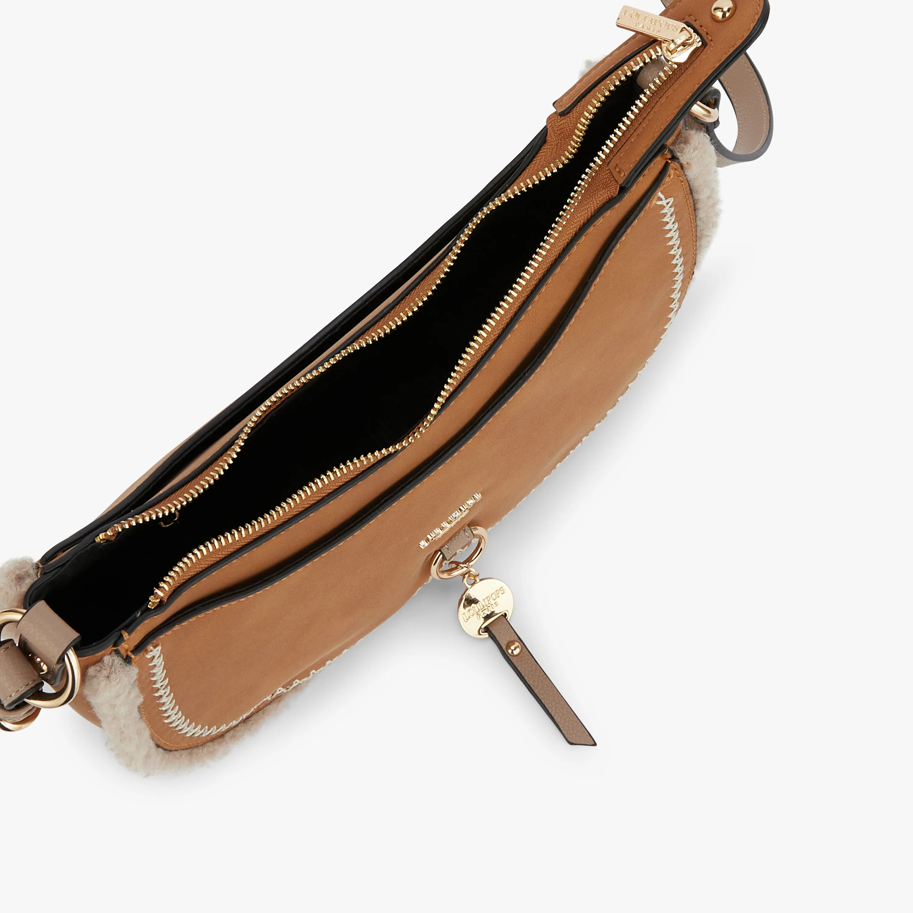 Petit sac bandoulière beige Manduria - Image 4
